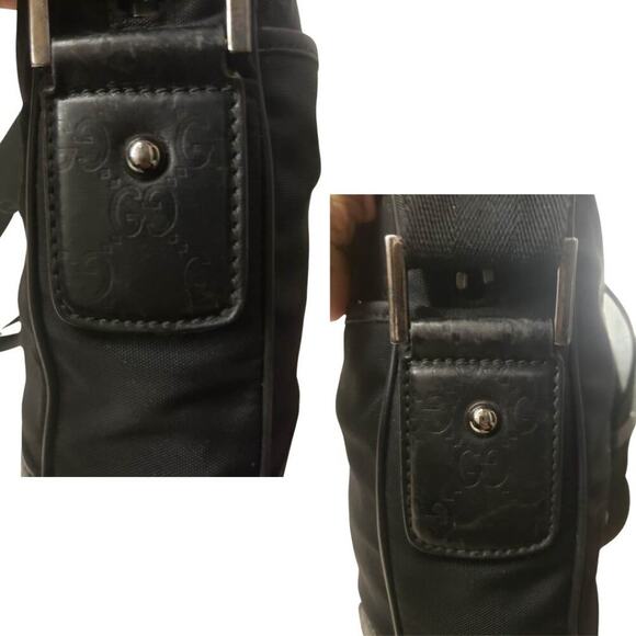 GUCCI Canvas & Leather Gucci Guccissima Unisex Messenger Bag Excellent Condition - Picture 10 of 13